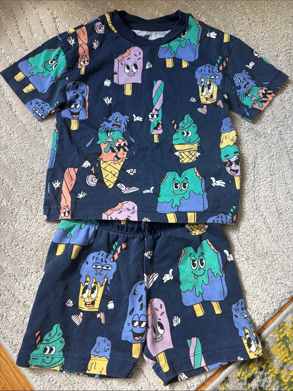 H&M ice pops popsicle set tee shirt & shorts
